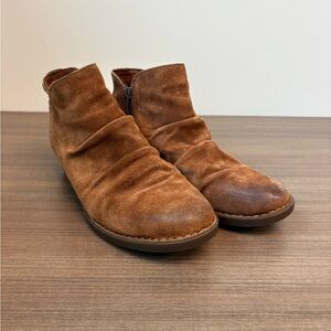 Born Adalee Suede Ankle Bootie In Rust ModeSens